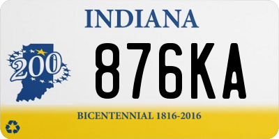 IN license plate 876KA