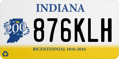 IN license plate 876KLH