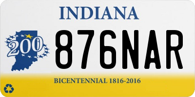 IN license plate 876NAR