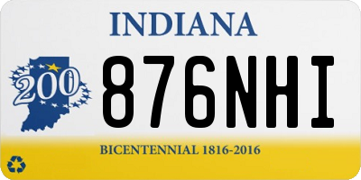 IN license plate 876NHI