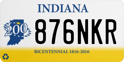 IN license plate 876NKR