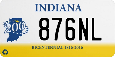 IN license plate 876NL