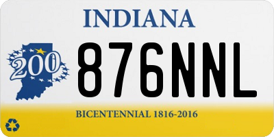 IN license plate 876NNL