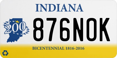 IN license plate 876NOK