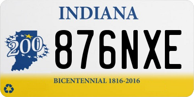 IN license plate 876NXE