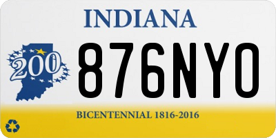 IN license plate 876NYO