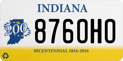 IN license plate 876OHO
