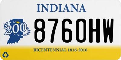 IN license plate 876OHW