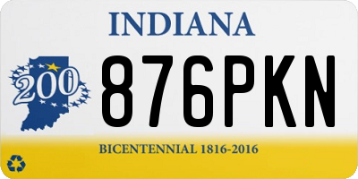 IN license plate 876PKN