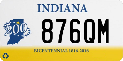 IN license plate 876QM