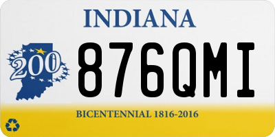 IN license plate 876QMI