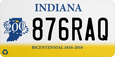 IN license plate 876RAQ