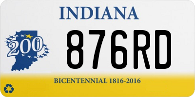 IN license plate 876RD