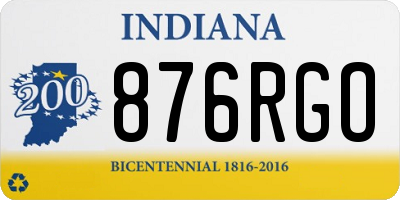 IN license plate 876RGO