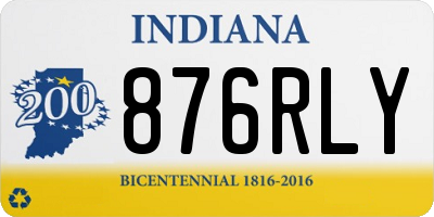 IN license plate 876RLY