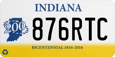 IN license plate 876RTC