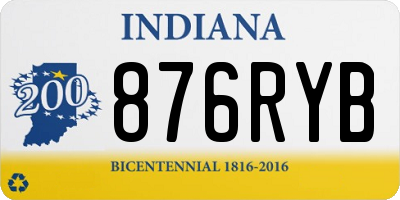IN license plate 876RYB