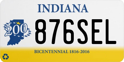 IN license plate 876SEL