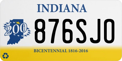 IN license plate 876SJO