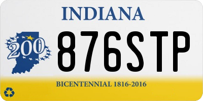 IN license plate 876STP