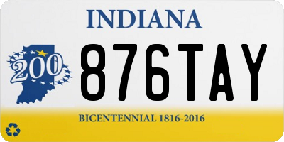 IN license plate 876TAY