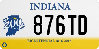 IN license plate 876TD