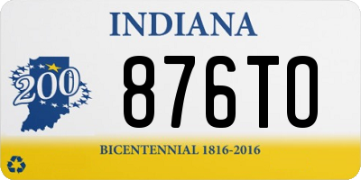 IN license plate 876TO