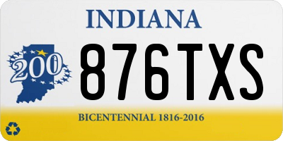 IN license plate 876TXS