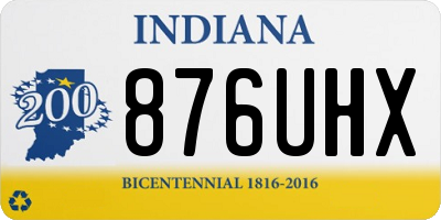 IN license plate 876UHX