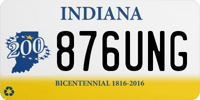 IN license plate 876UNG