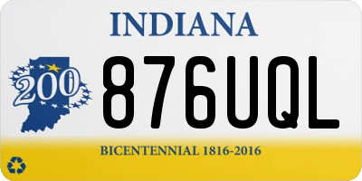 IN license plate 876UQL
