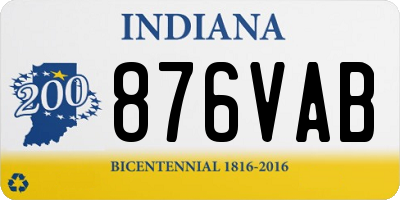 IN license plate 876VAB