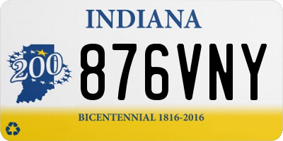 IN license plate 876VNY