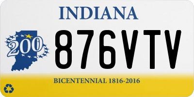 IN license plate 876VTV