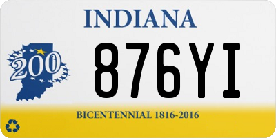IN license plate 876YI