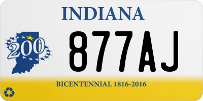 IN license plate 877AJ