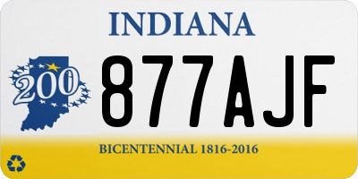 IN license plate 877AJF