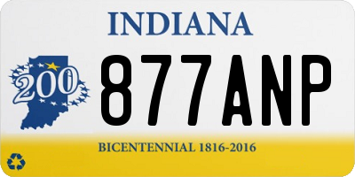 IN license plate 877ANP