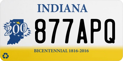 IN license plate 877APQ