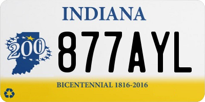 IN license plate 877AYL