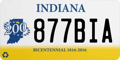 IN license plate 877BIA