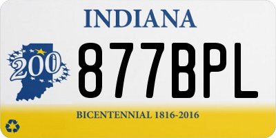 IN license plate 877BPL