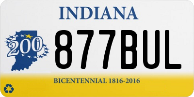 IN license plate 877BUL