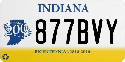IN license plate 877BVY