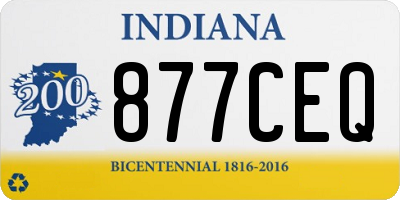 IN license plate 877CEQ