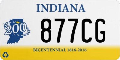 IN license plate 877CG