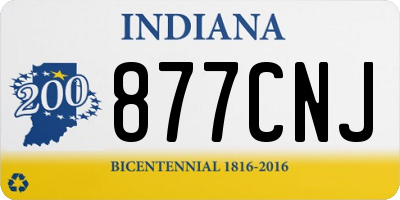IN license plate 877CNJ