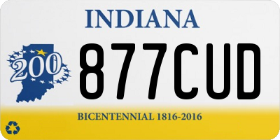 IN license plate 877CUD