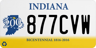 IN license plate 877CVW