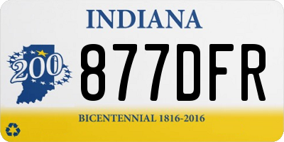 IN license plate 877DFR